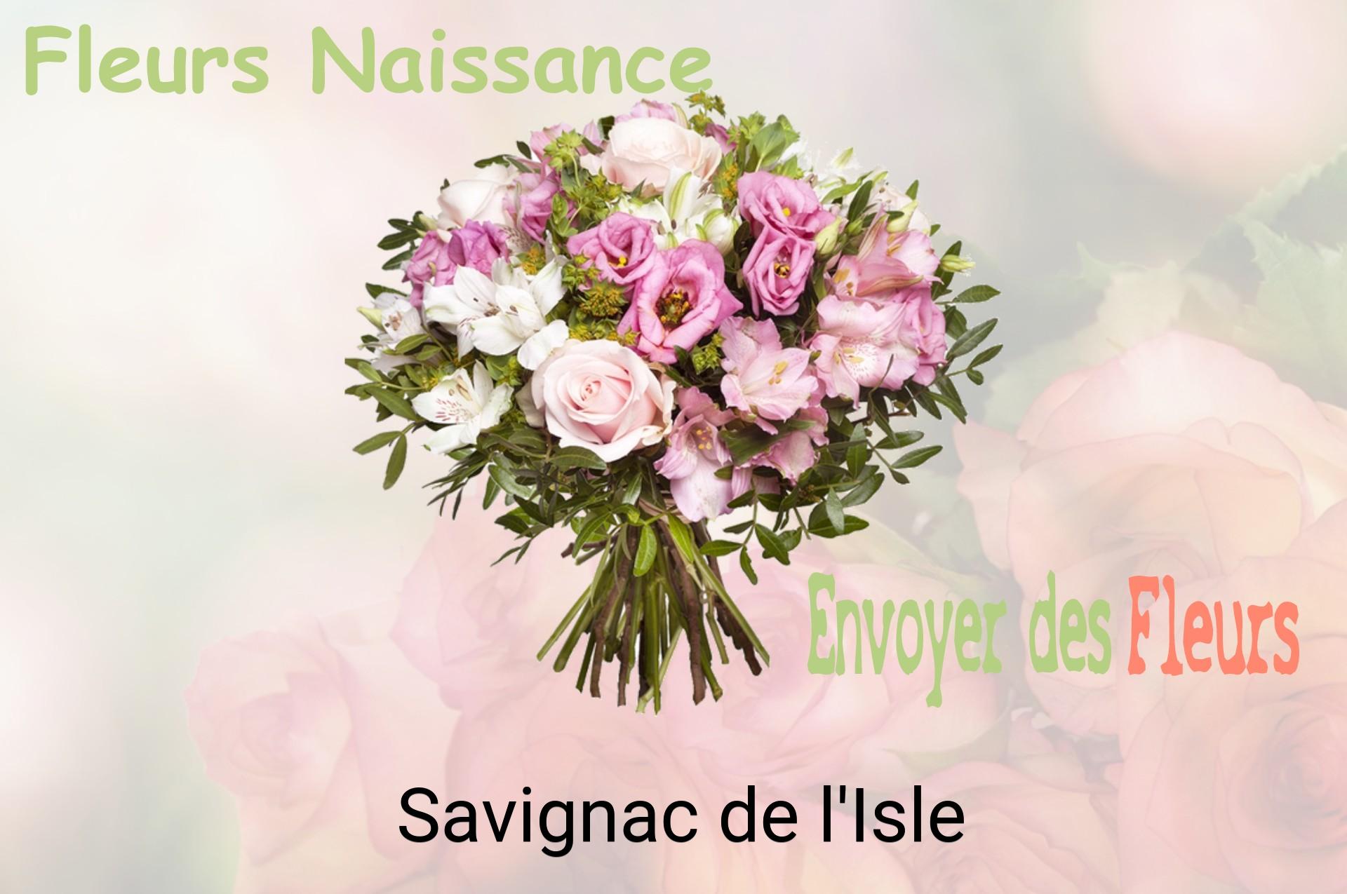 Bouquet de fleurs de naissance livré à Savignac-de-l'Isle